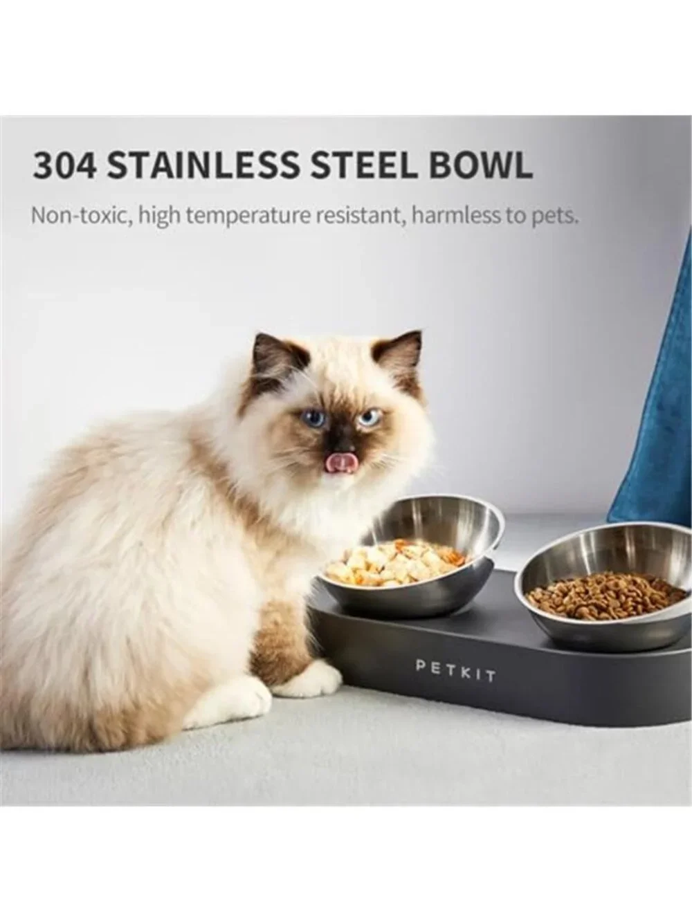 Stainless Steel Elevated Cat Bowls&Dog Bowls,Raised Cat Food and